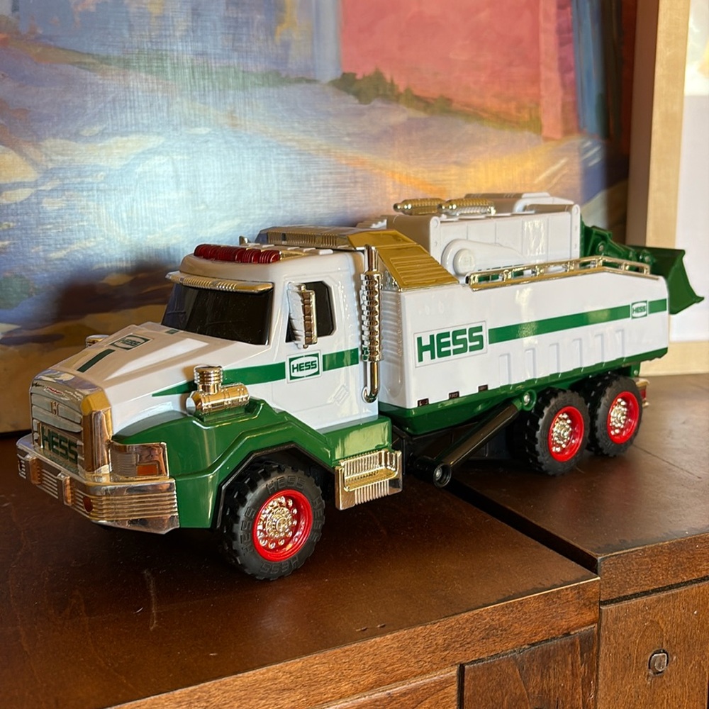 Green and White Hess Toy Vehicles Collection
